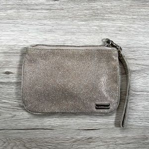 Express mini pink sparkle wristlet